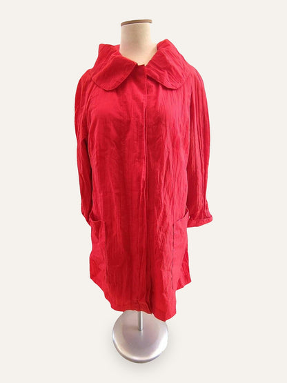 Couture Ruffle Raglan Overcoat