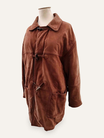 Leather Duffle Coat