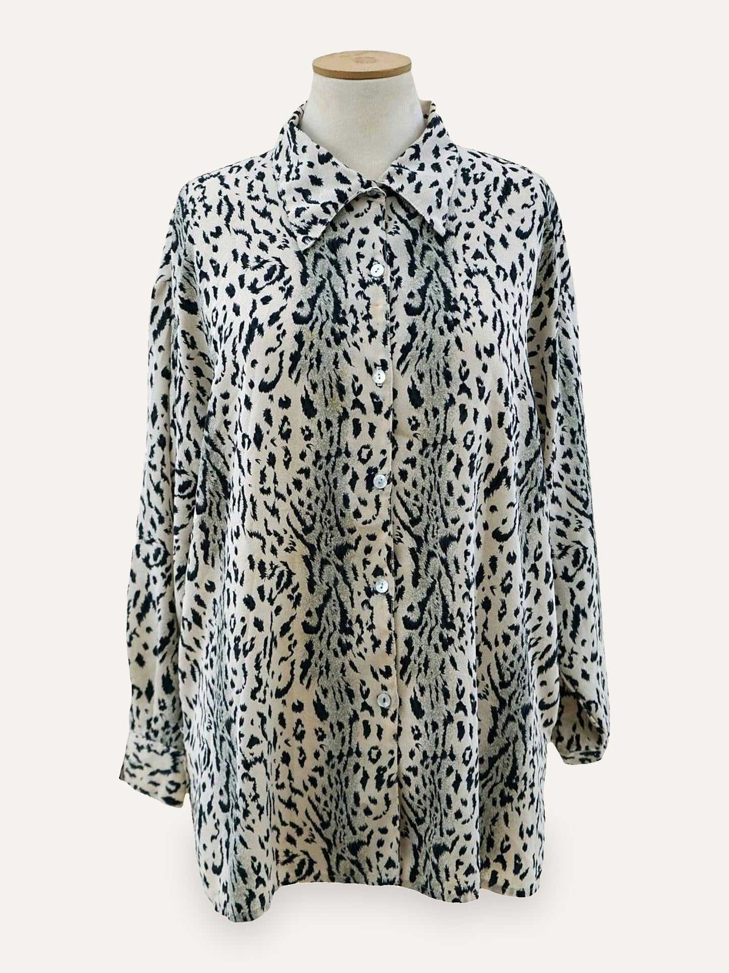 Noir & Chalk Leopard Print Shirt