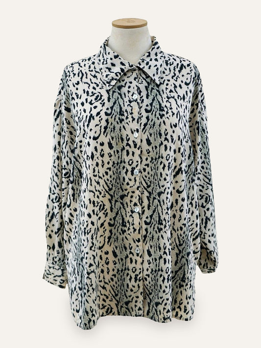 Noir & Chalk Leopard Print Shirt
