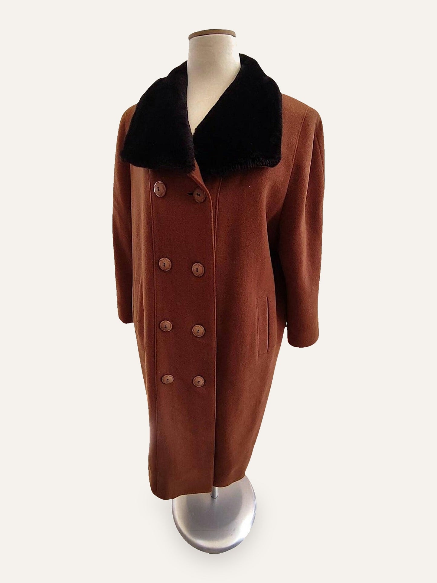 Malamis Tailored Terracotta Wool Coat
