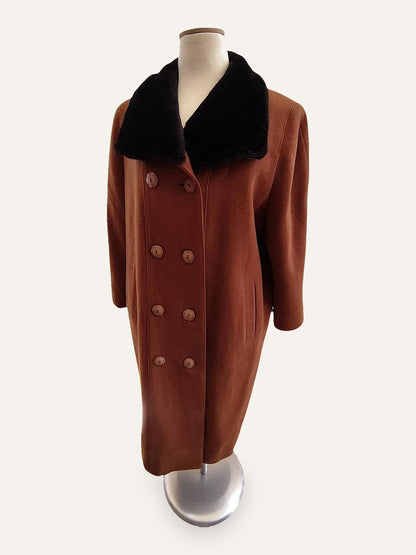 Malamis Tailored Terracotta Wool Coat