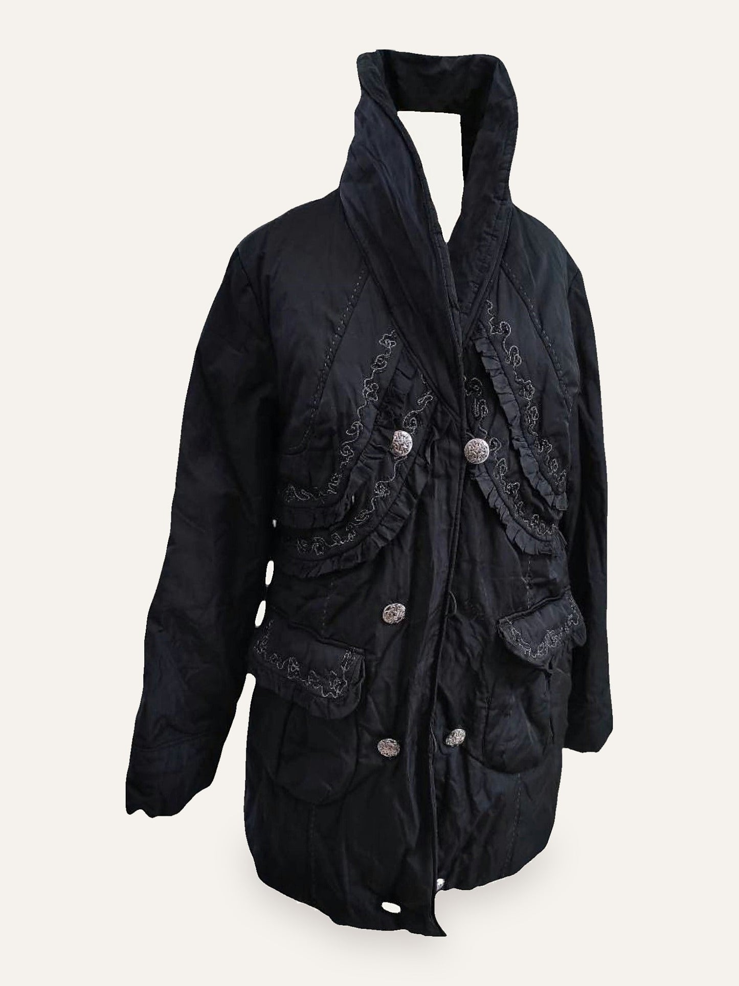 Embroidered Trench Jacket