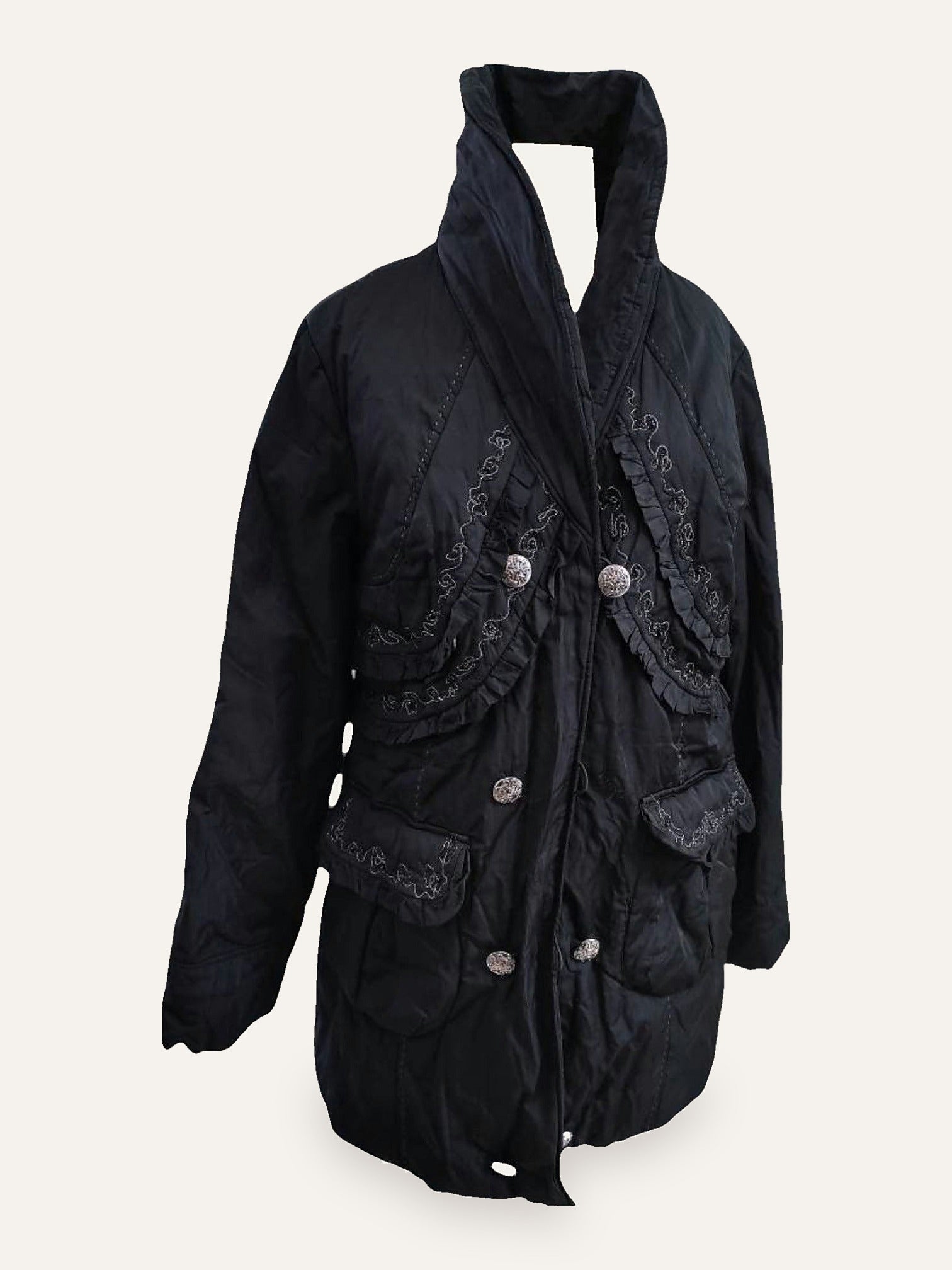 Embroidered Trench Jacket