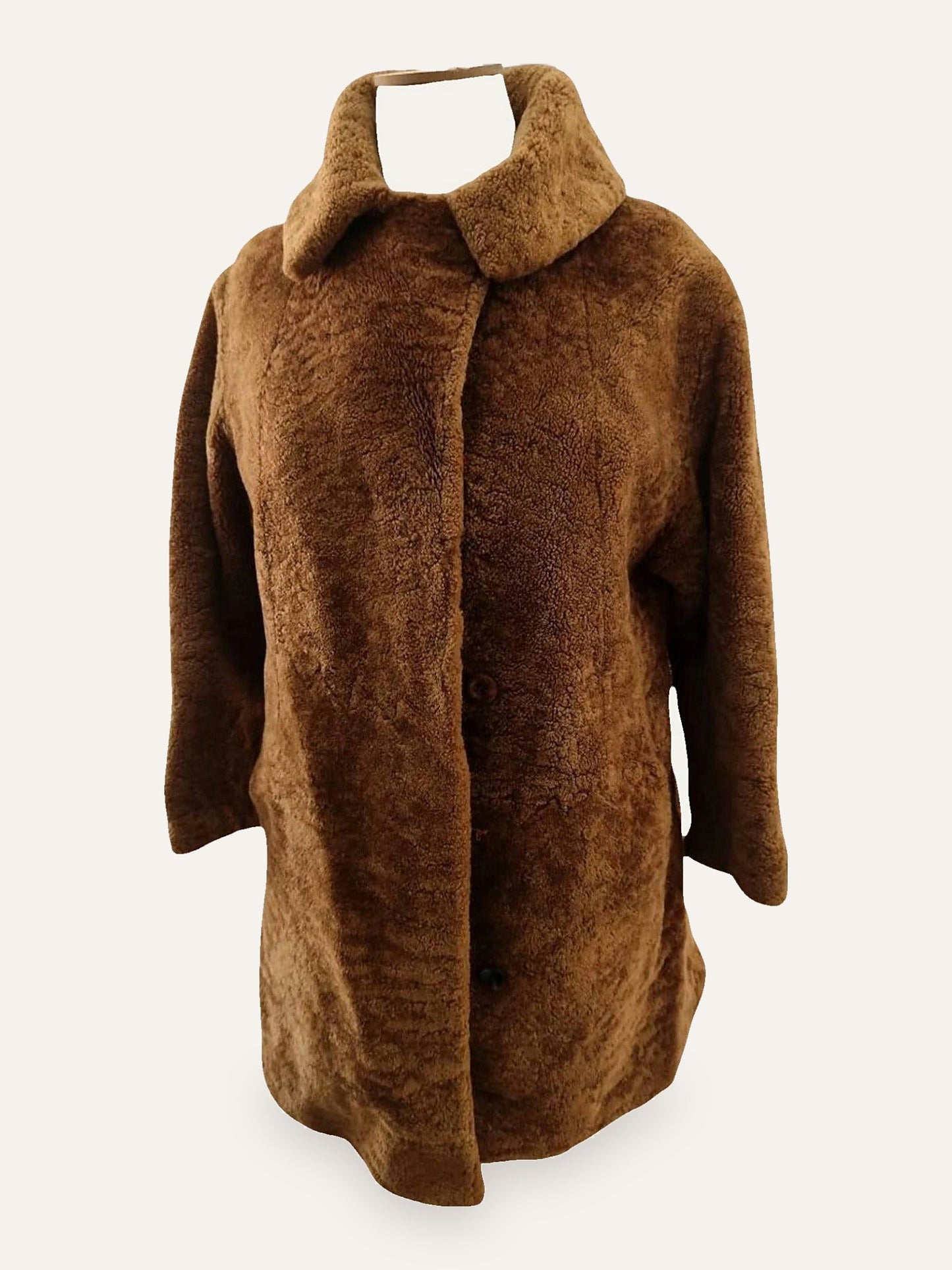 Swakara Biscuit Fur Coat
