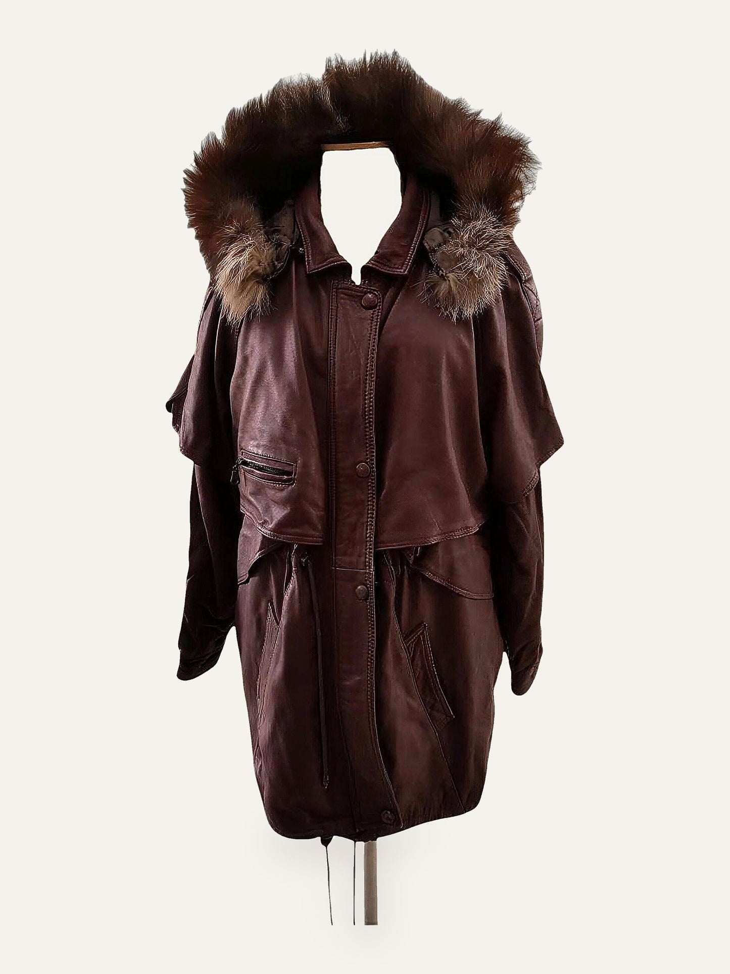 Hooded Leather Jacket