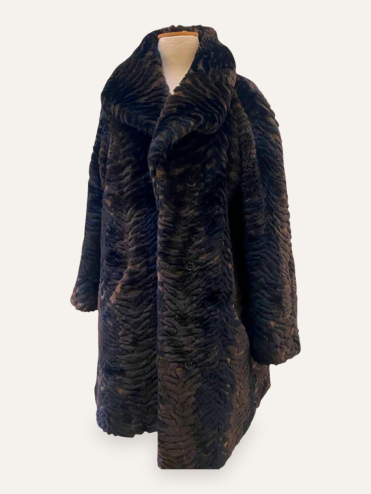 Vintage Vegan Fur Coat