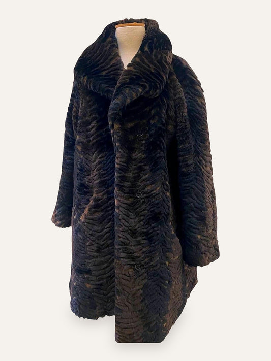 Vintage Vegan Fur Coat