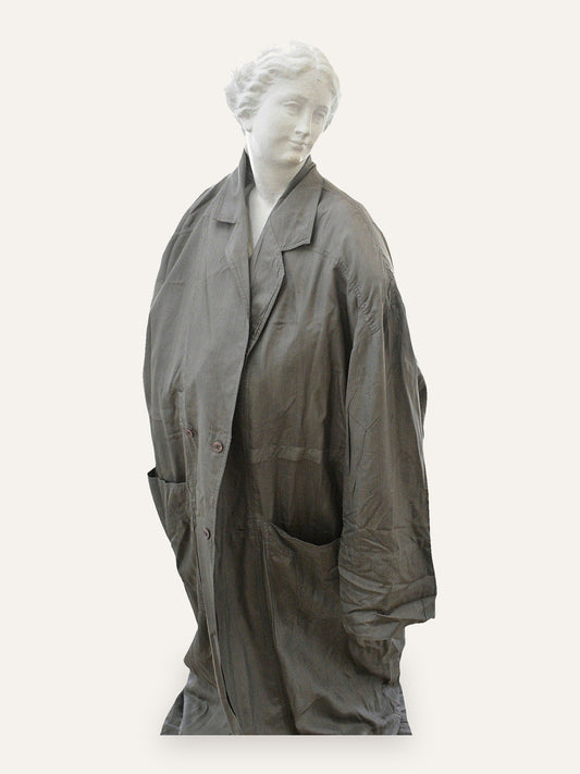 Vintage Pure Silk Maxi Coat