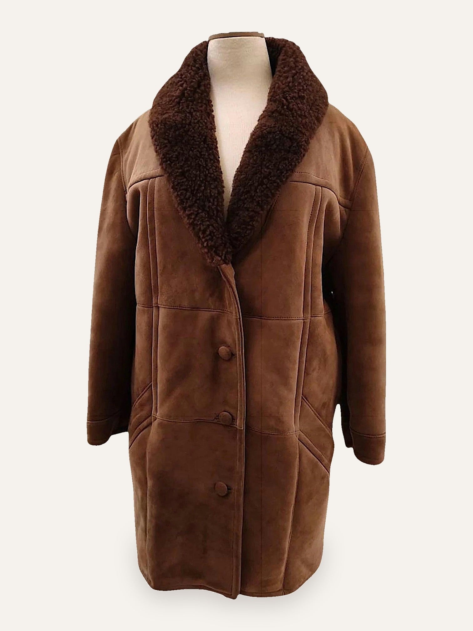 Vintage Chocolate Sheepskin Coat