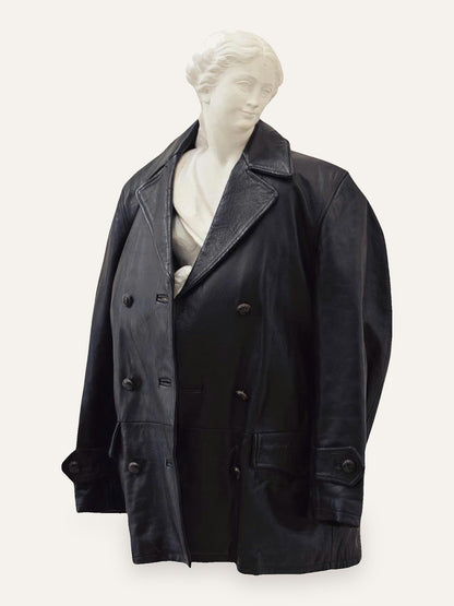 Y2K Real Leather Coat