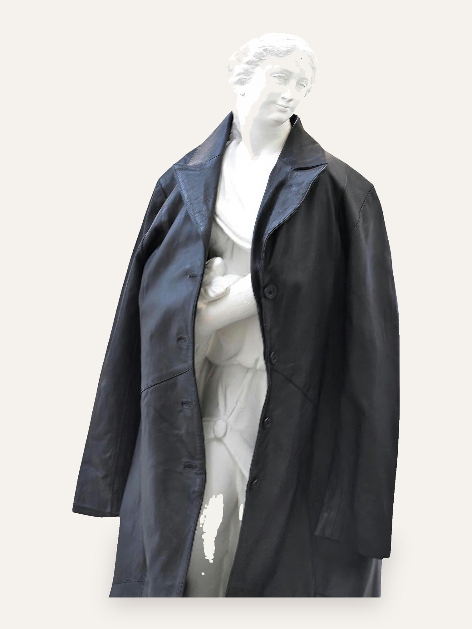 Real Leather Maxi Coat