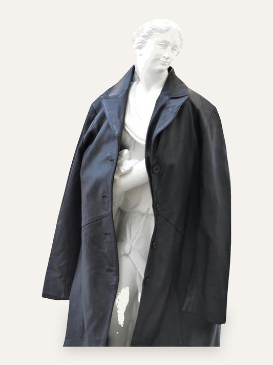 Real Leather Maxi Coat