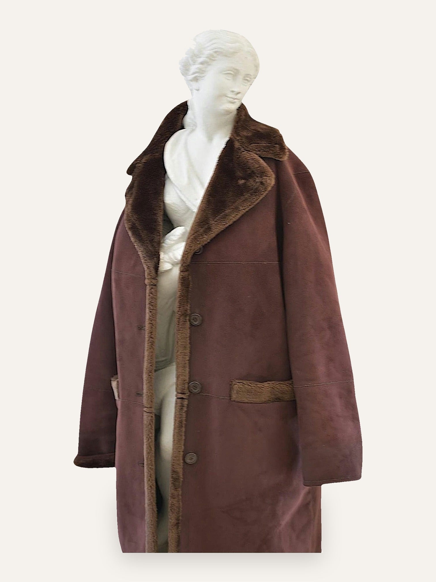 Faux Shearling Long Coat