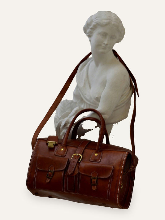 Genuine Leather Duffle Travel Bag