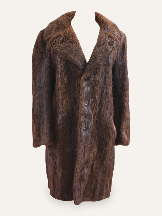 Long Hair Beaver Fur Coat
