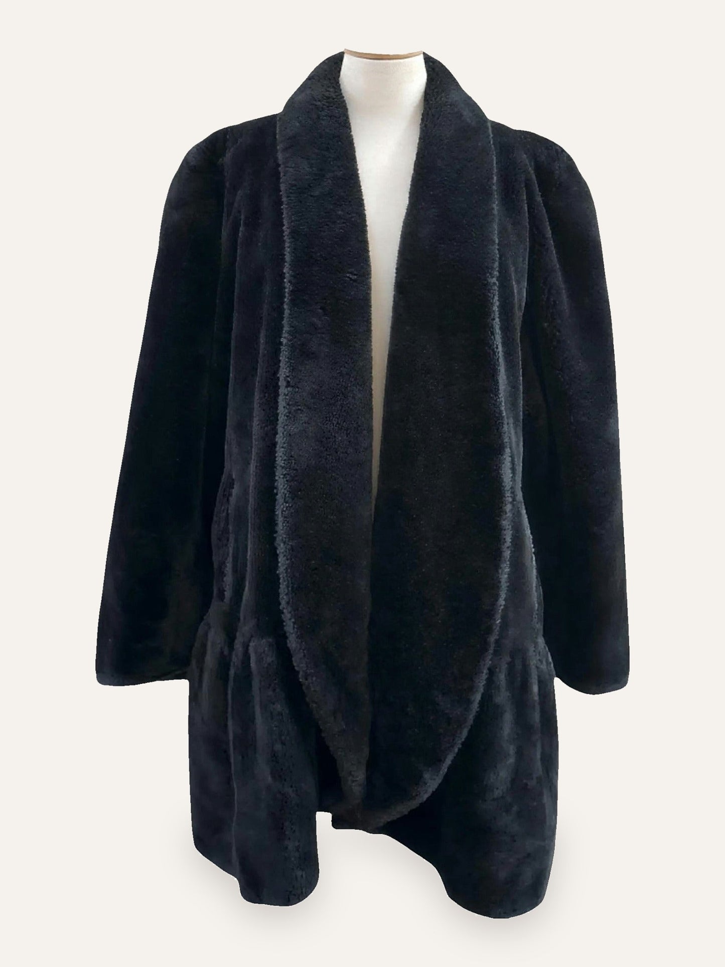 Black Faux Fur Coat
