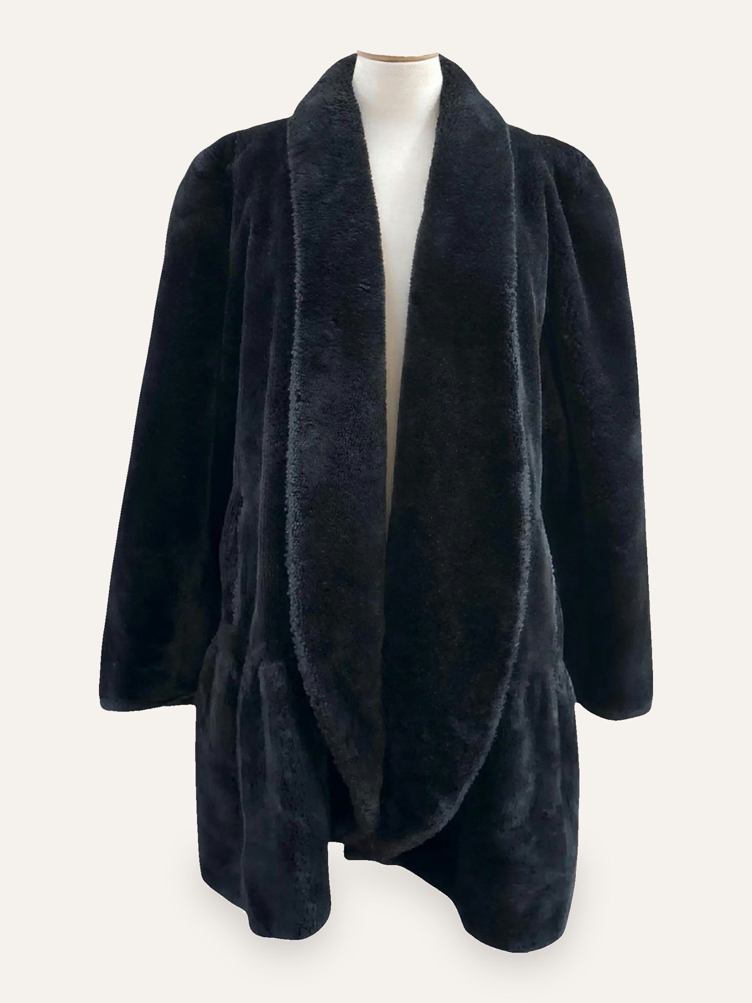Black Faux Fur Coat