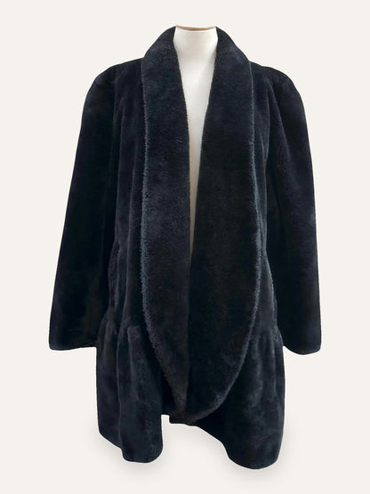 Black Faux Fur Coat