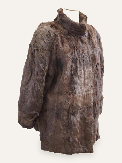 Natural Fur High Neck Coat