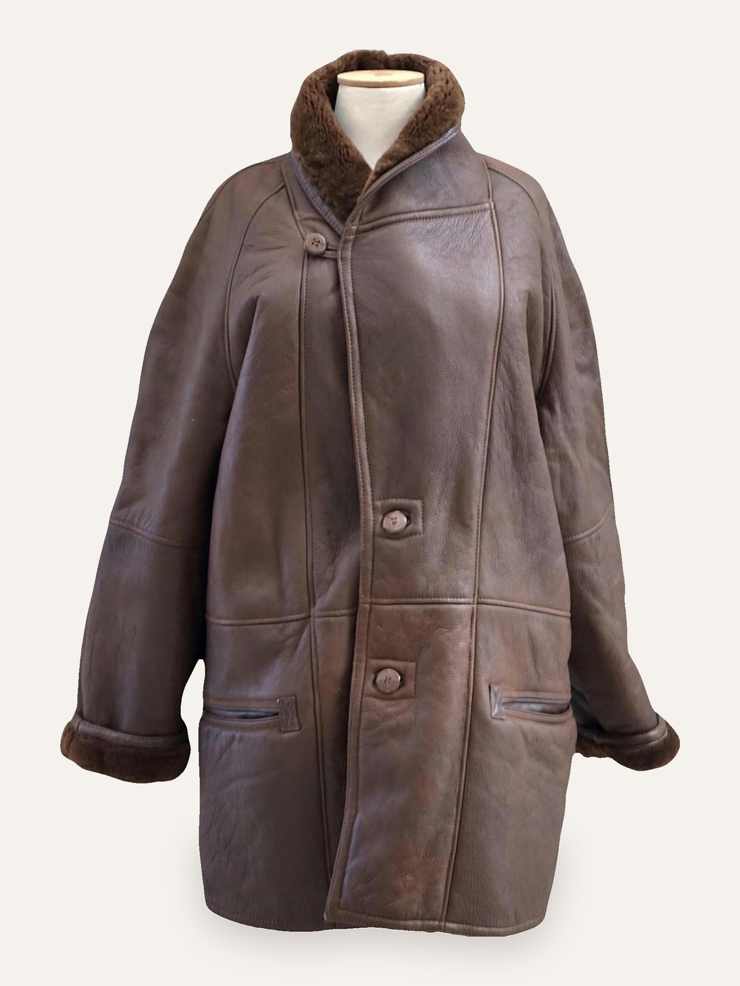 A & B Men's Shearling Coat