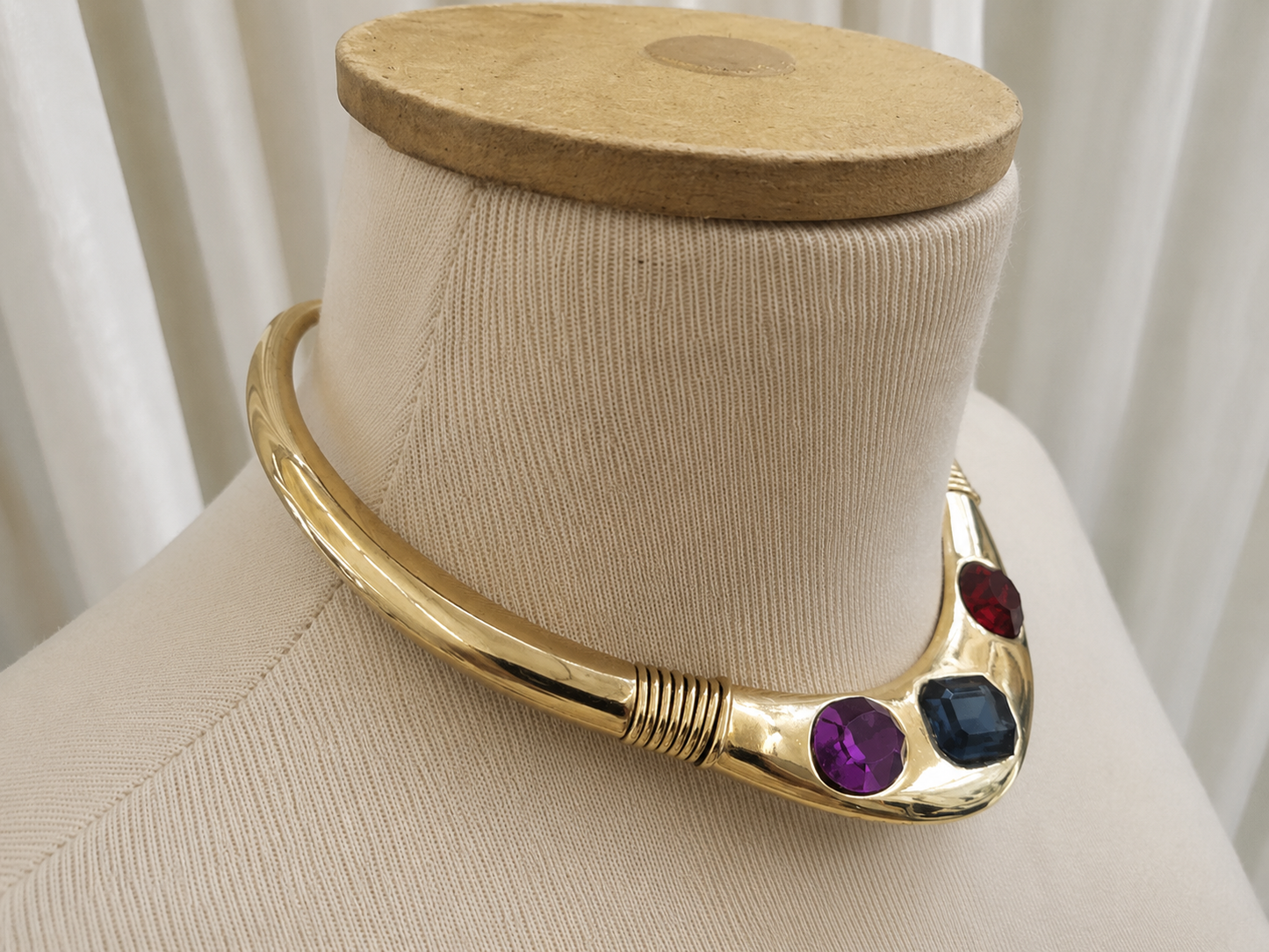 Gold-Tone Jewelled Collar Necklace