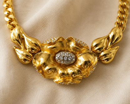 Vanity of New York Floral Statement Necklace