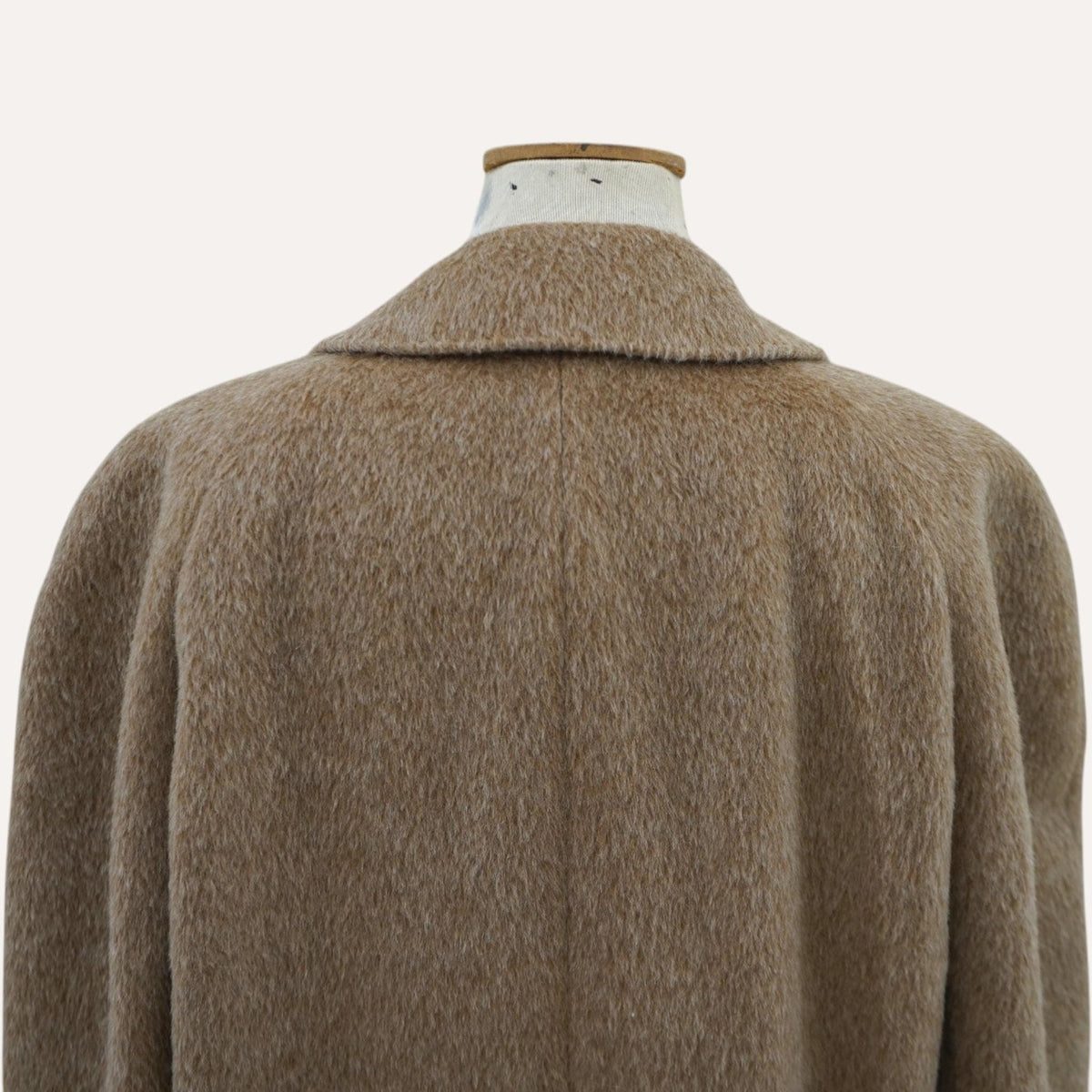 CALW Llama Mohair & Merino Overcoat in Taupe — image 7 of 9