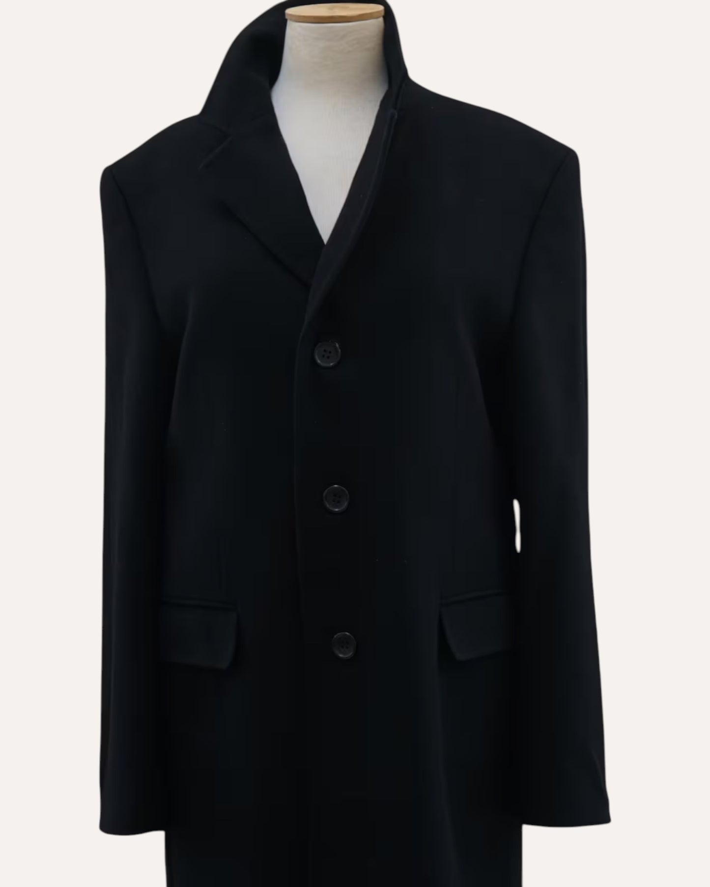 Pure Cashmere Coat in Black