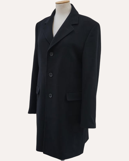 Pure Cashmere Coat in Black
