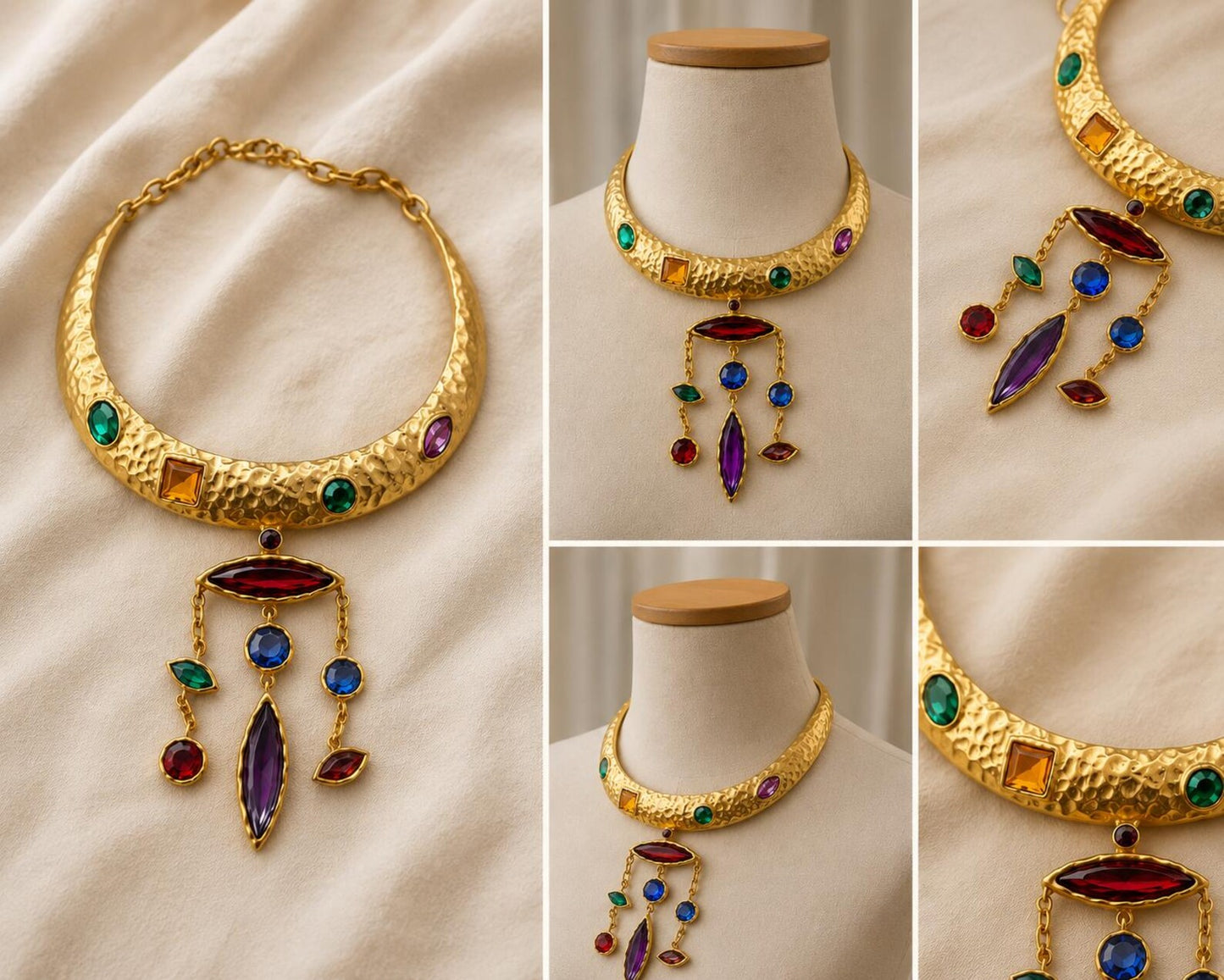 Vanity of New York Jewelled Bib Necklace