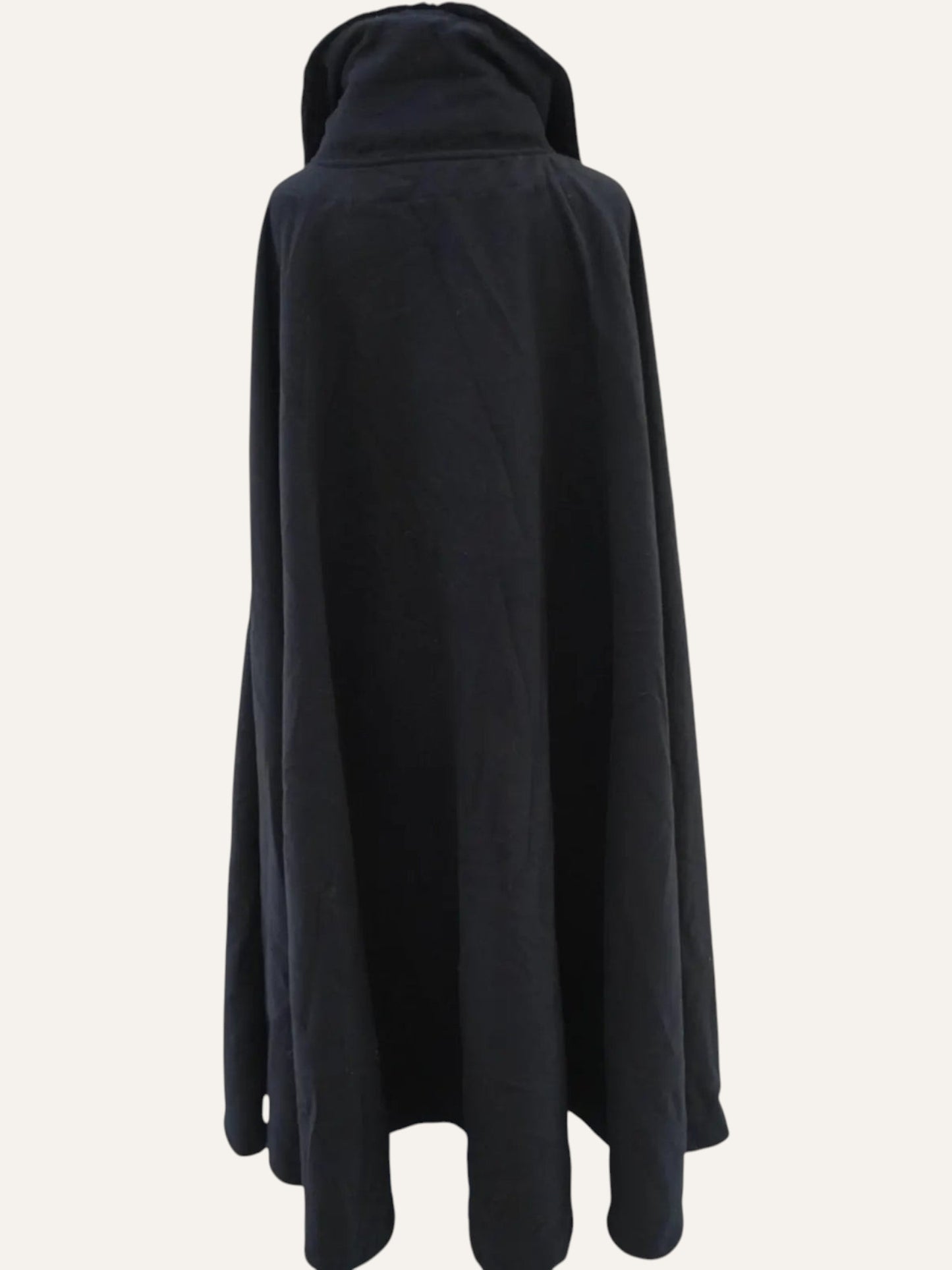 Wool Faux Fur Collar Cape Coat