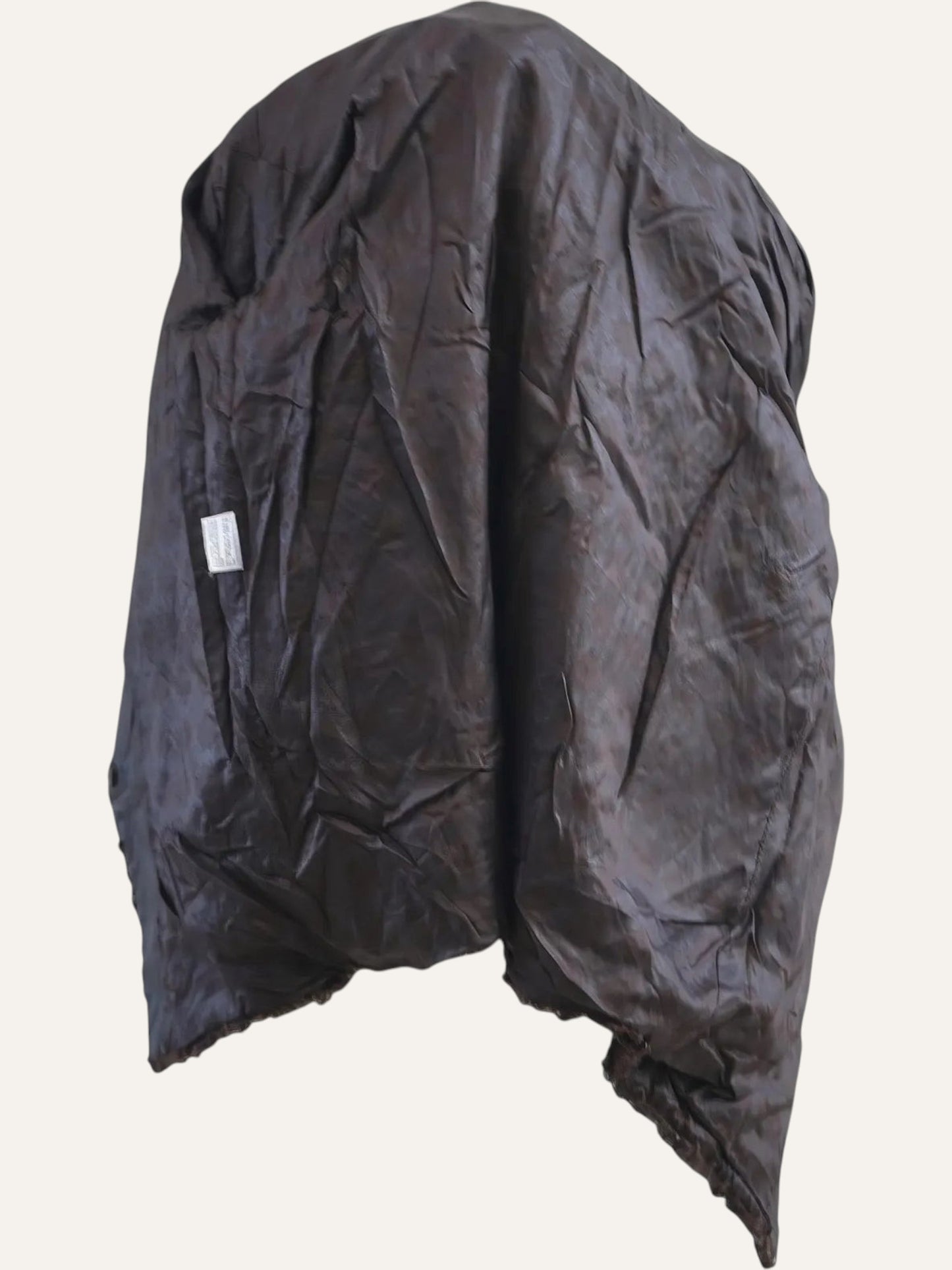 Swakara Fur Hand-Stitched Leather Coat