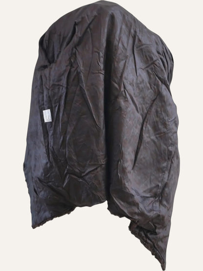 Swakara Fur Hand-Stitched Leather Coat