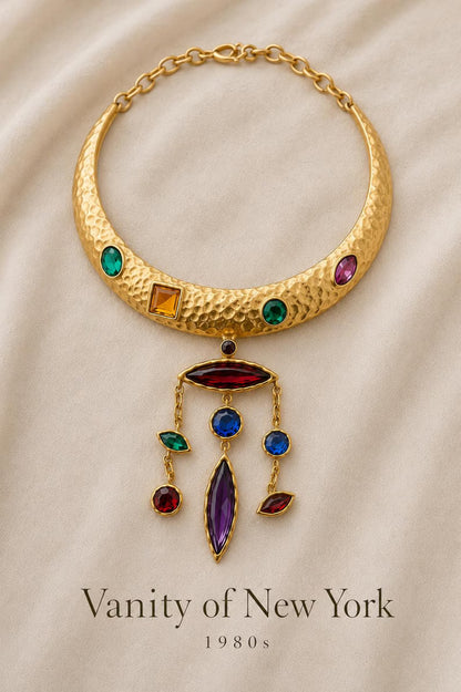 Vanity of New York Jewelled Bib Necklace