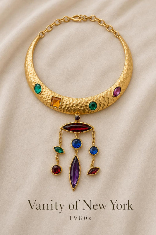 Vanity of New York Jewelled Bib Necklace