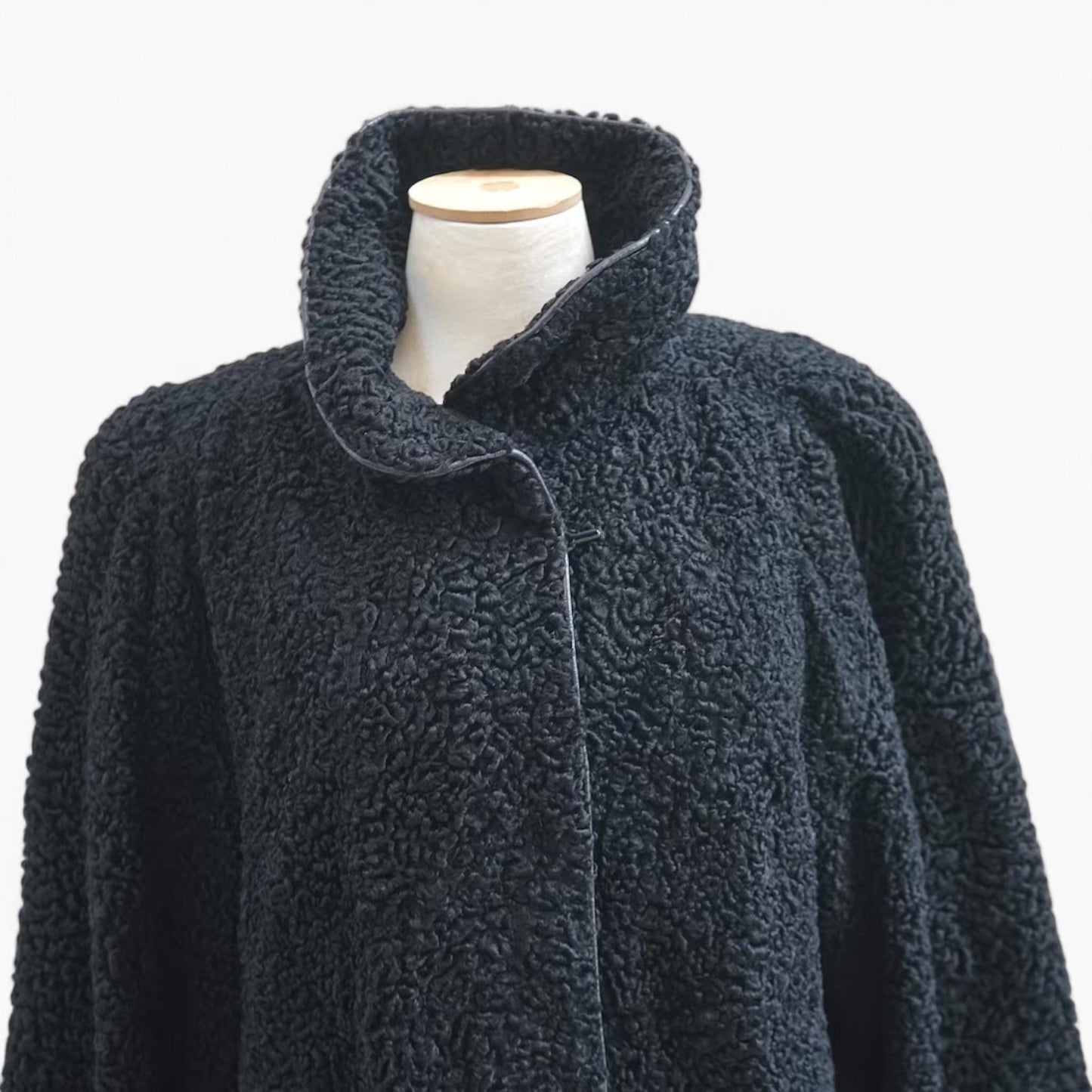 Raab & Metz Nürnberg Black Astrakhan Cocoon Coat