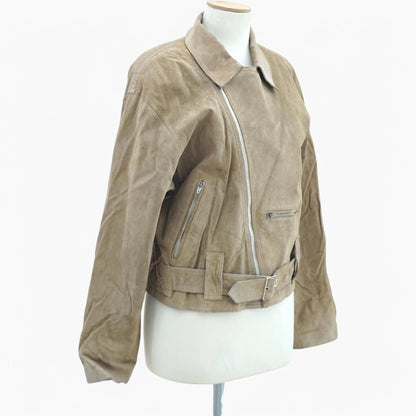 USA Suede Belted Jacket Cartographic Lining