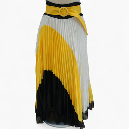 Dora Cavazi Pleated Maxi Skirt