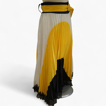 Dora Cavazi Pleated Maxi Skirt