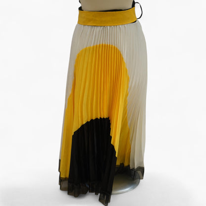 Dora Cavazi Pleated Maxi Skirt