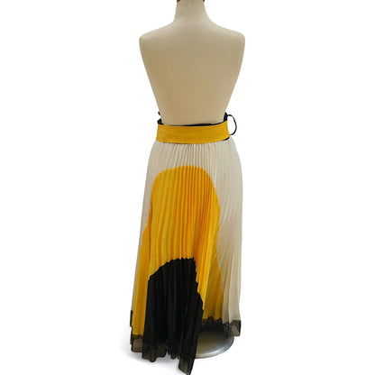 Dora Cavazi Pleated Maxi Skirt