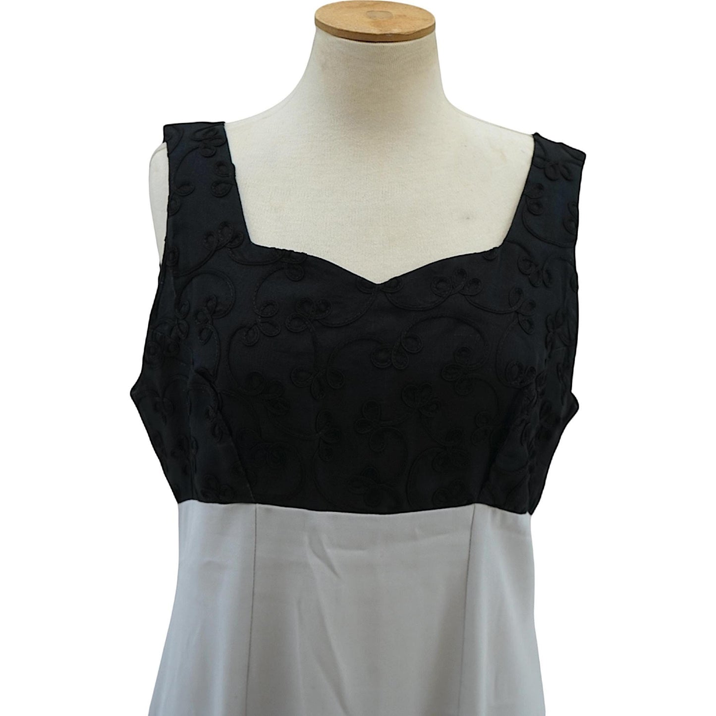 Bespoke Jacquard Bodice Empire Maxi Gown