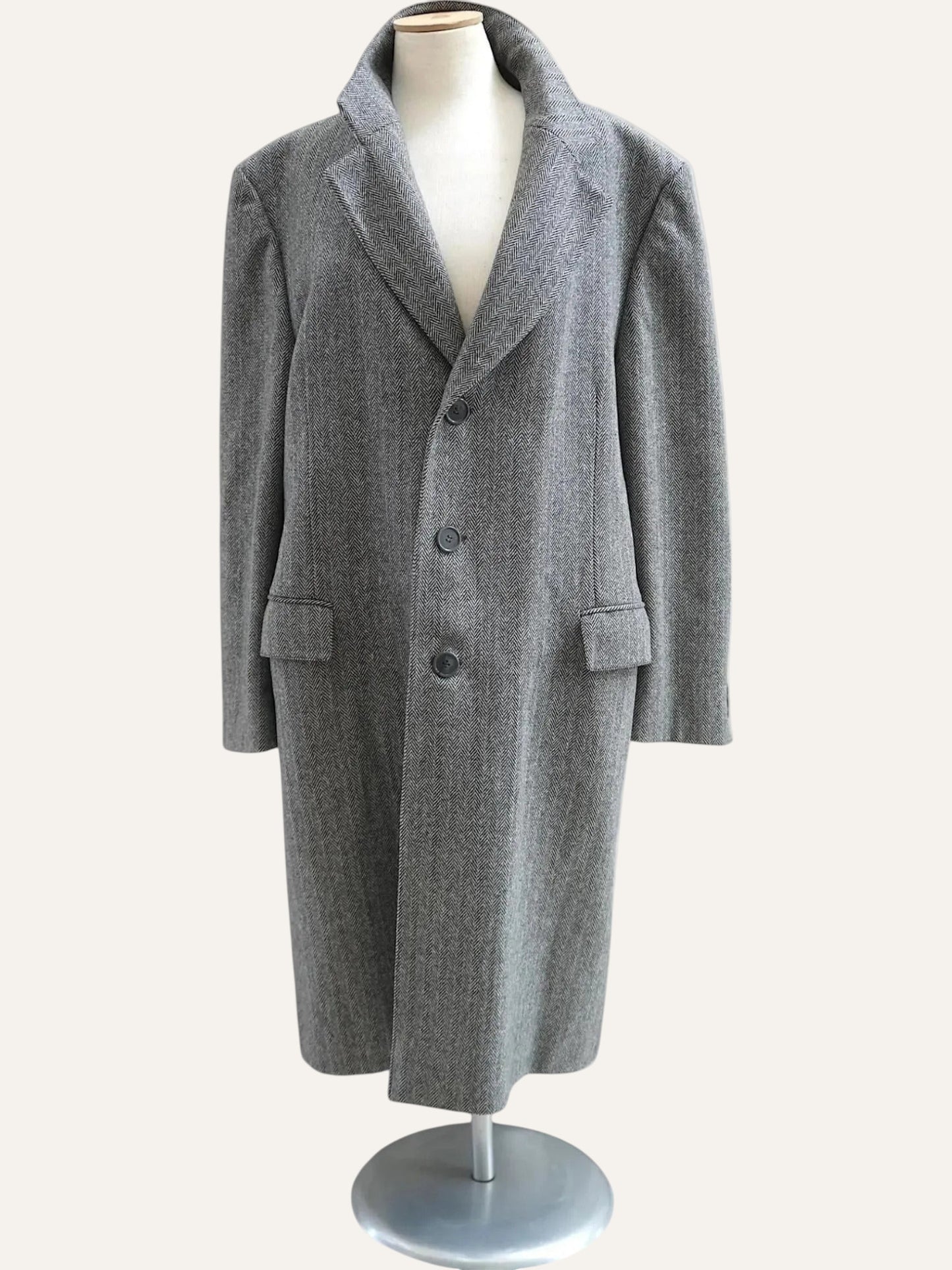 Wool Herringbone Coat