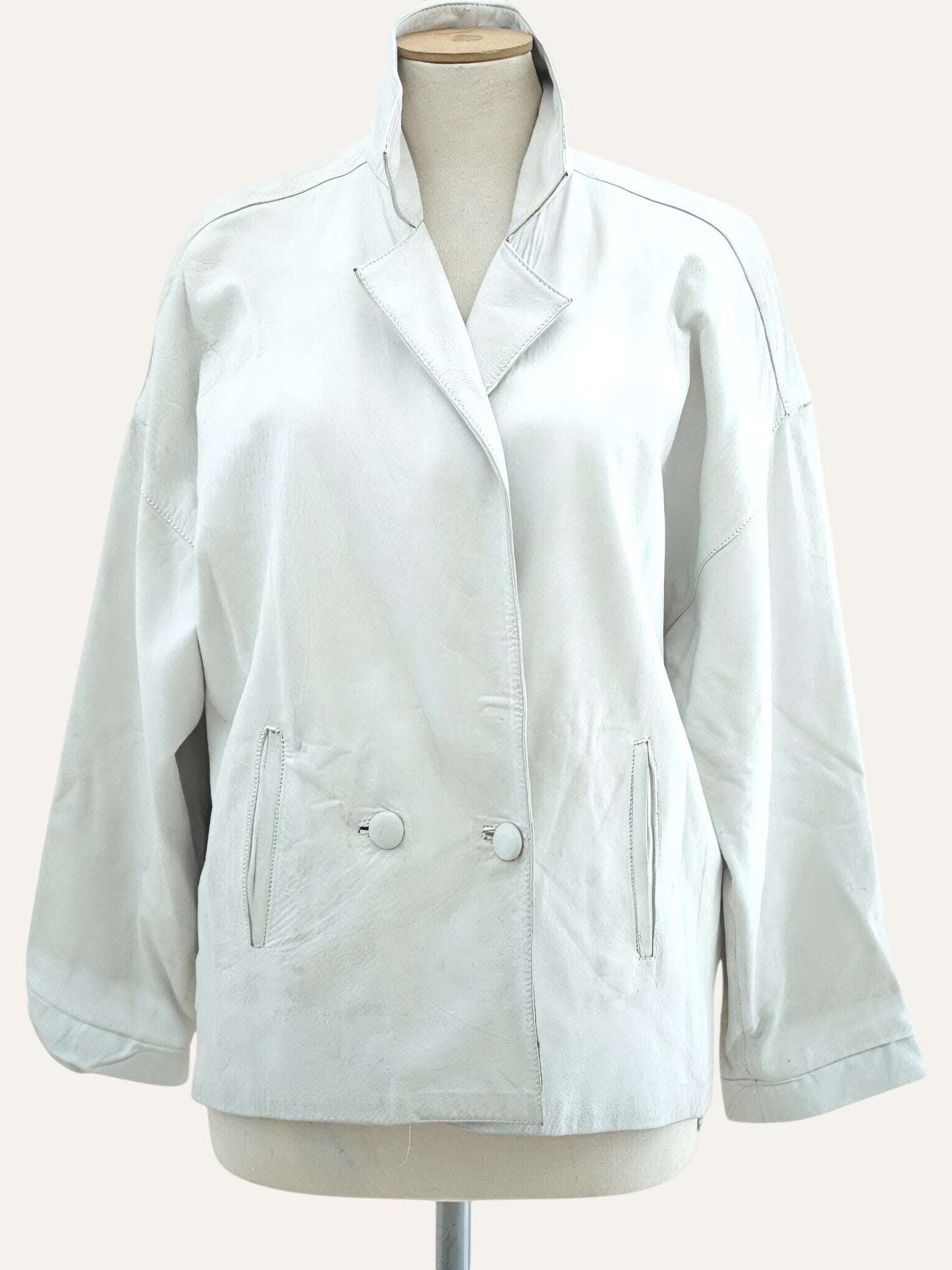 Lamb Nappa Double-Breasted Leather Jacket