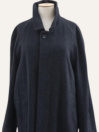 Charcoal Raglan Wool Coat