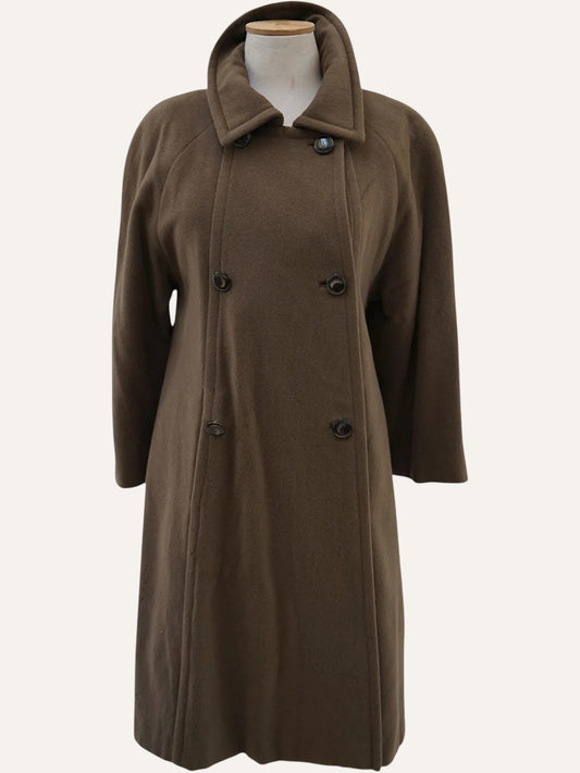 Wool Double-Breasted Raglan Coat