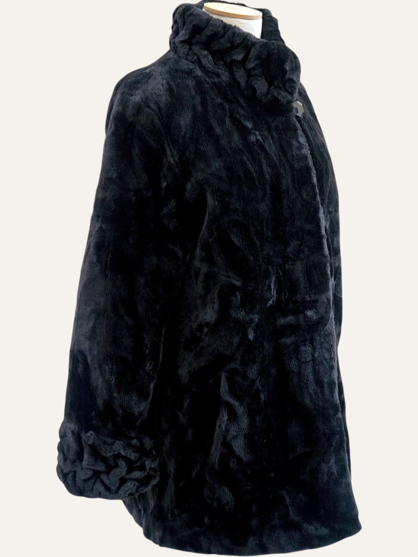 Black Teddy Faux Fur Coat