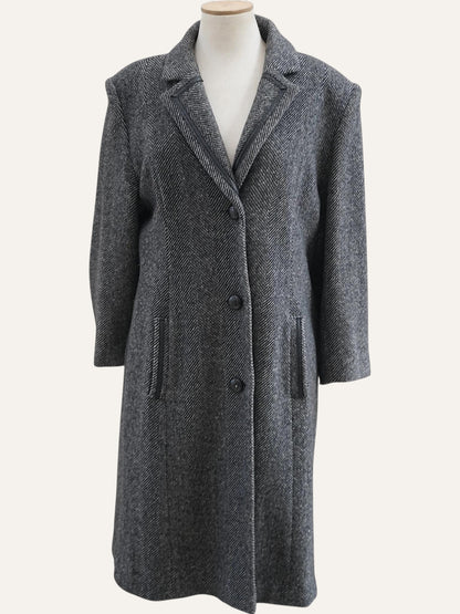 Vintage Wool Herringbone Coat