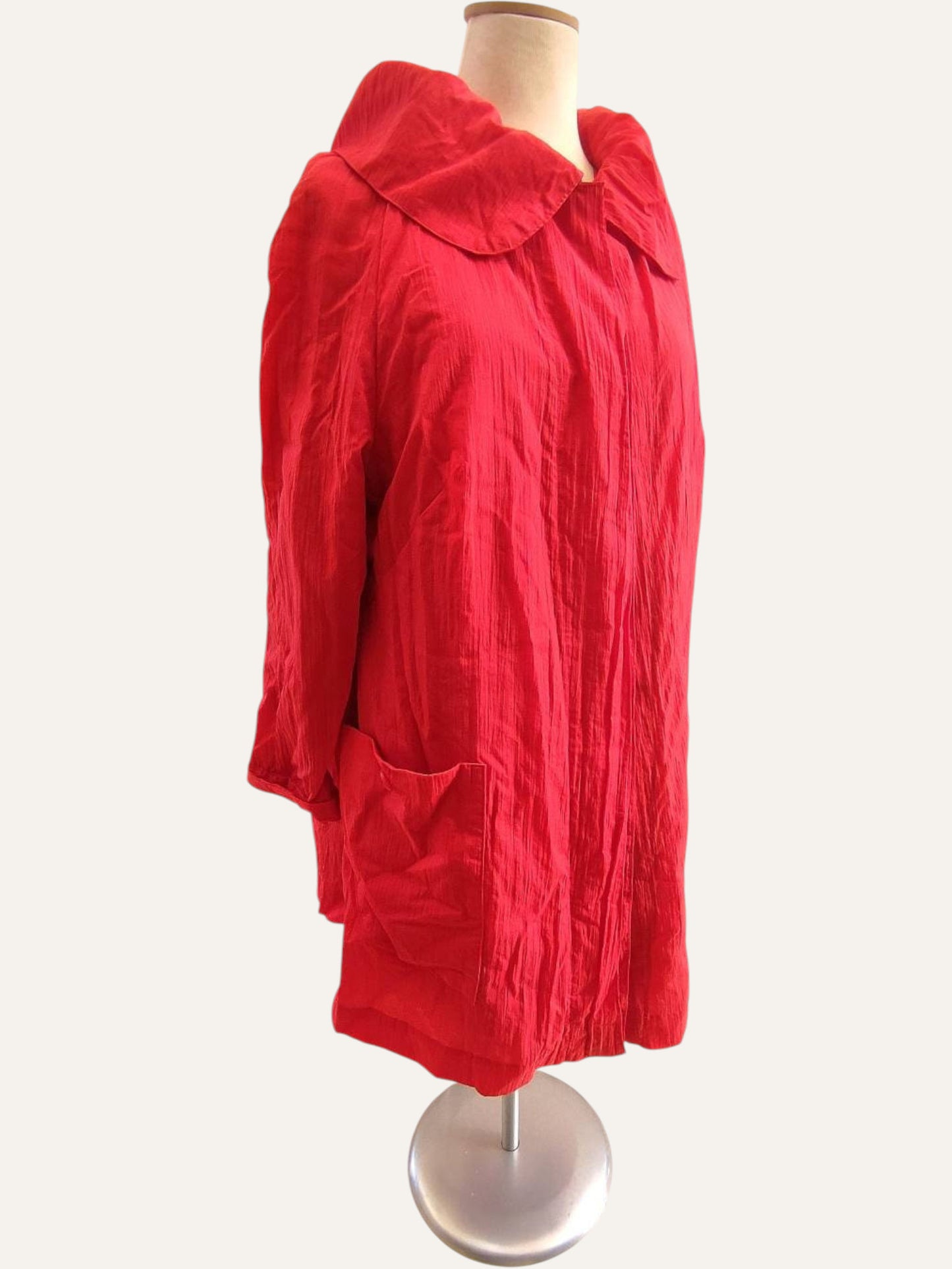Couture Ruffle Raglan Overcoat